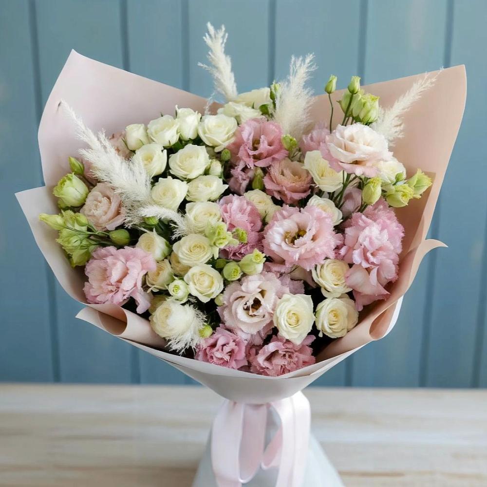 Букет цветов из: Альстромерии и Розы в Казьминском