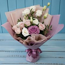 Букет цветов из:  Розы и Лизиантусы #REPLACE_PRED# Казьминском