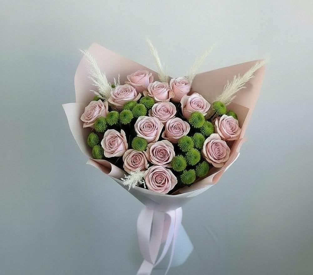 Букет цветов из: Розы и Хризантемы в Казьминском