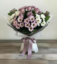 Букет цветов из:  Хризантемы и Розы в Казьминском