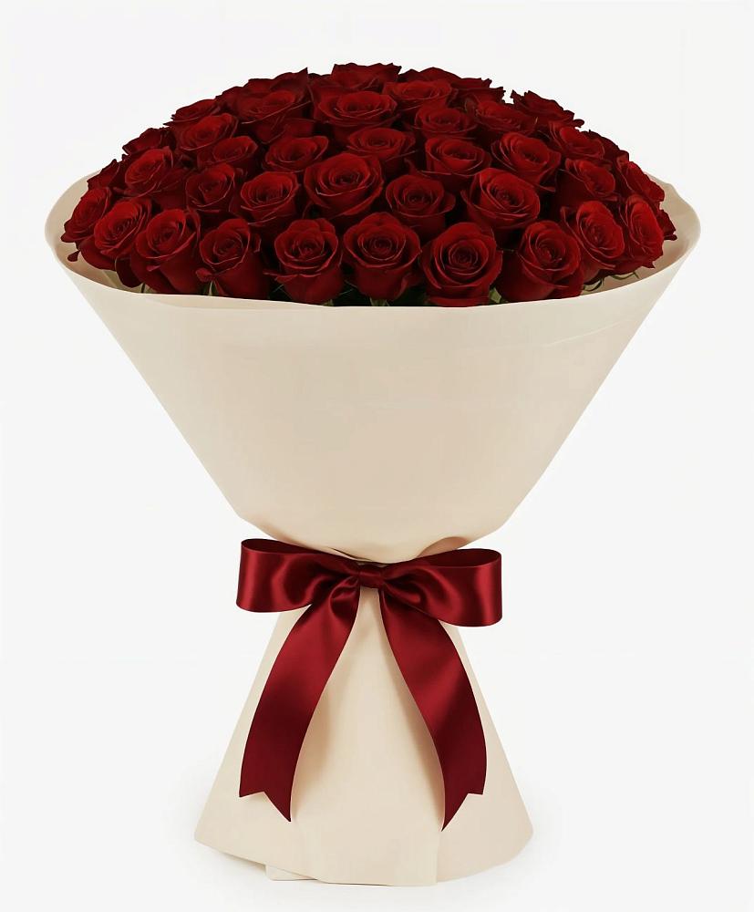 Букет 101 Бордовая роза Блэк Бакарра в Казьминском