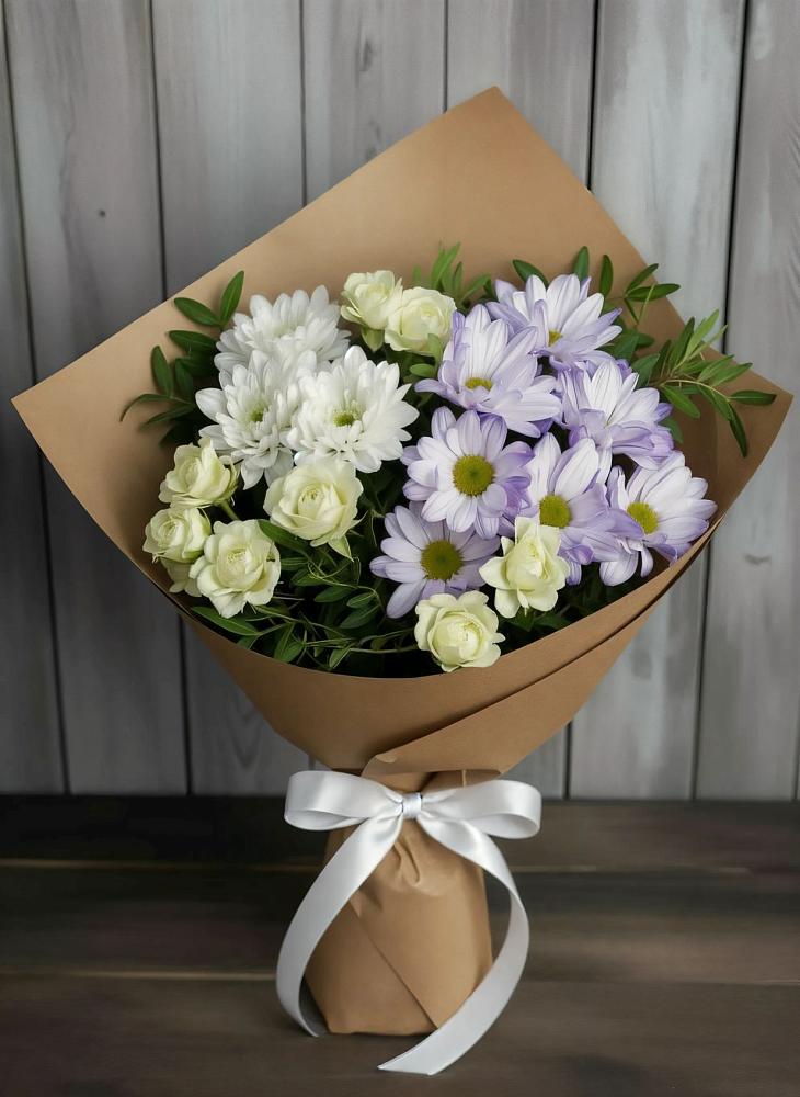 Букет цветов из: Хризантемы и Розы в Казьминском